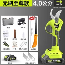 전동고지가위 전지가위 전동 전정 가지 조경 휴대용 과수원 원예, 4cm 플라스틱 케이스 배터리 1개