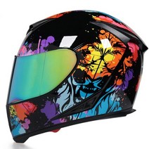 안전한 초경량 가벼운 오토바이 자전거 헬멧 안전모 여성 full face casco 흙, xxl, 화려한 바이저