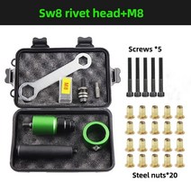 팝너트건 리벳건 전동 수동 hifeson electric rivet nut gun adapter riveting cordless riveting drill electric, 리벳 헤드 m8