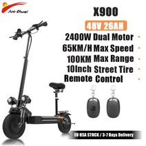 성인킥보드 60V 5600W 듀얼 모터 전기 스쿠터 50MPH Elecric 11 quot;오프로드 전자 접이식 좌석, 06 48V 2400W 26AH