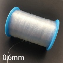 큰 롤 무탄력 낚싯줄 감김 반지실 투명 낚싯줄 DIY 손뜨개 티슈 케이스 비즈 끈, 0.6논스판라인롤약300m