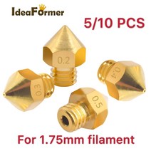 3D프린터 부품 소모품 5 10pcs MK8 황동 기존 M6 나사 헤드 업그레이드 더, 1개, 1.5mm