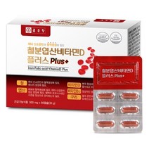 철분 엽산 비타민D 플러스 500mg x 60캡슐 1개월분
