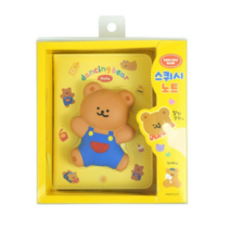 핑크풋 12000 댄싱베어 스퀴시 노트, 01 노랑, 2개