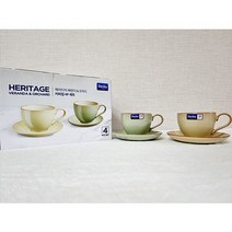 DENBY 덴비 헤리티지 베란타&오차드 커피컵 4P 세트 커피잔 찻잔, 4개