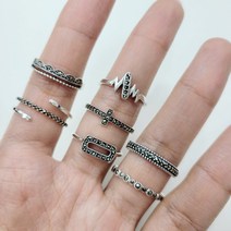 실버 은 천연 마카사이트 탄생석 원석 반지