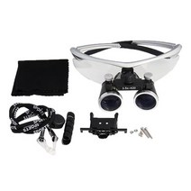 Magnifiers 돋보기 확대경 머리 착용 치과 루페 초경량 쌍안경 돋보기 치과 의사, 3.5X- 실버