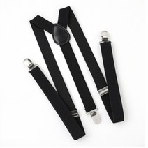 베이직 서스펜더 정장멜빵 3클립 멜빵 2p세트 블랙 고