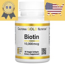 캘리포니아골드뉴트리션 활성 비타민E 비오틴 10000mcg 소프트 90정 해바라기 레시틴, 1개, 기본