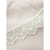 혜인천 면 토션 케미컬레이스 방울방울 color 2종, 백아이보리색