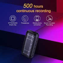 녹음기 음성 숨겨진 보이스레코더 디지털 스파이 500 활성화 asme 녹음 시간 미니, 01=Recorder_8GB