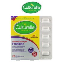 Culturelle LGG 유산균 락토바실러스 람노서스 GG 200억 CFU 이눌린 치커리 뿌리 20 베지캡슐