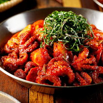 쭈꾸미사령부 쭈꾸미볶음 매운맛 350g X 1팩 / 야식 안주 매콤, 불타는매운맛 350g 1팩