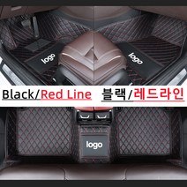 Ecool 기아 바닥매트 코일매트 자동차바닥발판 차발매트 카매트 스포티지 쏘렌토 (기아 도안 첨부) 세부모델스포티지 5세대 쏘렌토 4세대, 블랙 붉은실Black red line, 세부모델스포티지 5세대(21년~현재)