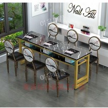 매니큐어 테이블 수납함 책상 작업대 시술대, 길이 180x40 x78 3인용 테이블