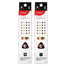 기타 바보사랑[펜스테이션]모나미 바우하우스 삼각 연필 6본, HB