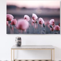 아름다운 양귀비그림 사진 액자(73x46) 침실인테리어 요가 거실복도 헬스클럽, 캔버스액자 (옆면연장)