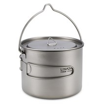 Lixada Ta8318 티타늄 캠핑 냄비 1600ml, 냄비1600ml