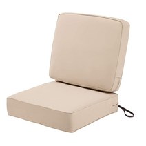Classic Accessories Montlake FadeSafe 방수 63.5 x 63.5 x 12.7cm(25 x 25 x 5인치) (좌석)/63.5 x 55.9 x 10.2, Antique Beige