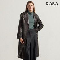 로보 23FW 온리프랭크 돌체원피 램스킨 싱글 트렌치코트