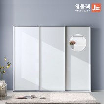 [엉클잭]2400 카이 자동댐퍼 키큰 원형거울 슬라이딩 옷장, 메이플