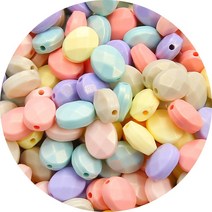 5PCS 마카롱 아크릴 스트레이트 비딩 DIY 수제 비즈 제조 액세서리 재료 가방, 절면장편주약110개, 랜덤멜란지30g/백