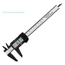 깊이게이지 0-150mm 게이지 전문 및 디지털 대형 스크린 마이크로 미터 깊이 직경 버니어 측정 도구 목공 플라스틱, [02] black, 02 black