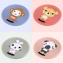 동물 타일 티코스터 책상컵홀더 컵받침대티코스트 소맥잔 드링크백 빈티지코스터 티코스터, 아기몽키(a)