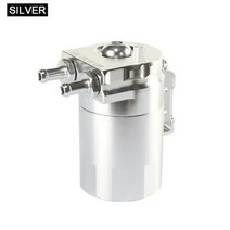 오일캐치 탱크 캔 r-ep 자동차 알루미늄 저수지 연료 오일 캐치 범용 오일 분리기 캐니스터 브리더 필터 xh-jt049, 은