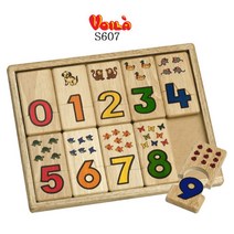 유아 원목 숫자 블록 조립 학습 교구 애기 나무장난감 문화센터 완구 아기