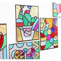 ABC문구 [민화}포일 아트 세트 만들기 꾸미기 팝아트 동물 캐릭터 크리스마스, 4. 팝아트 포일아트 (포도), 1개