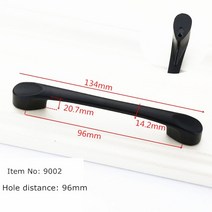 모던한 캐비닛 손잡이 단단한 알루미늄 합금 문 및 주방 찬장 서랍 가구 하드웨어, [11] 9005-S
