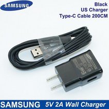고속 충전기 무선 삼성 5V 2A US/EU 여행용 벽 고속 충전기 10W 어댑터 유형-C 케이블 USB 노트 8 9 갤럭, 14 US Charger Add 200