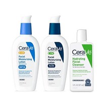 CeraVe AM Face Moisturizer with SPF PM Hydrating Wash Skin Care Routine for Morning Night | Travel S
