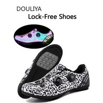 실내자전거 좌식 스핀바이크 스피닝 홈쇼핑 미니 가정용 DOULIYA-반사 잠금 무료 사이클링 신발 플랫 페달, 03 38, 03 White  Lock-Free_03 38