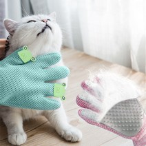 케어웰펫 반려동물 메쉬 털제거 장갑 그루밍 마사지 실리콘 브러쉬, 핑크-오른손 1개