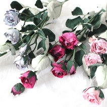스튜디오 촬영소품 빈티지 장미꽃 조화 카페 병원 모델하우스 집꾸미기 신혼집 쇼룸 조화꽃, 블루
