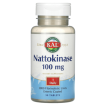 KAL 나토키나아제 2000FU 100mg 30정 나토키나제 Nattokinase, 1병, 1개, 30개