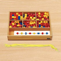 [하나몬테소리] P0273 구슬끼우기(원목) - 일상생활교구 몬테소리교구, 1개