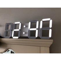 국내제작 자동시간맞춤 인테리어벽시계 LED 거실벽시계 GPS타임, 디지털, 화이트