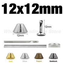비둘기퇴치망 버드스파이크 비둘기망 100sets 8-12mm 버킷 모양 리벳 라운드 리벳베이스 diy 의류 신발 가방 벨트 leathercraft 액세서리 도구, 12x12mm, 금