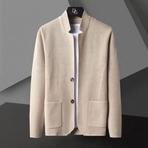 남성 가을 가디건 간절기 캐주얼 데일리 오버핏 롱 니트 2021 솔리드 컬러 카디건 자켓 남성 니트 캐주얼 스탠드 칼라 느슨한 카디건 코트 남성 한국어 카키 블랙 그레이 빅