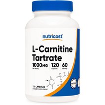 뉴트리코스트 L-카르니틴 타르트레이트 1000MG 120캡슐, 단색, 60.0인분 1팩