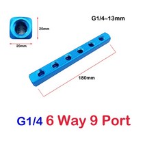 가변배기 자동차 머플러 마후라 매니폴드 공기 매니 폴드 분배기 G1/4 3/8 1/2 공압 멀티 포트 하단 전원