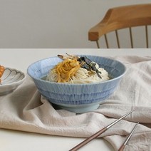 줄무늬 면기 일식 일본식 덮밥 플레이팅 볼, 1개