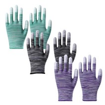 미끄럼방지 충격방지 방진장갑 정전기방지 작업용 손베임 코팅장갑, M퍼플