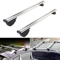차량용루프랙 캠핑 선반 짐받이 루프랙 2PCS 120Cm 범용 자동차 지붕 랙 방수 탑 가방 수하물 지원 SUV, 01 2PCS 120cm White