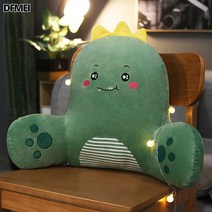 puildaug 사무실 베개 허리 허리 쿠션 시트 쿠션 의자 허리 베개 임신 한 여자 소파 베개에 대한 큰 허리, 공룡 50x35cm-