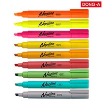 동아 형광네오라인 형광펜 낱개 선명한 부드러운 색상, 분홍