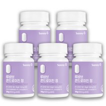 써니오 루바브 콘드로이친 홍삼 백수오 치커리 뿌리 추출물 국내산 HACCP 식약처 인증 600mg, 60정 x 5통